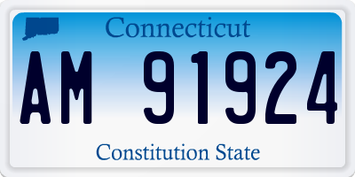 CT license plate AM91924