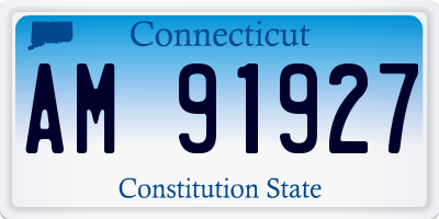 CT license plate AM91927