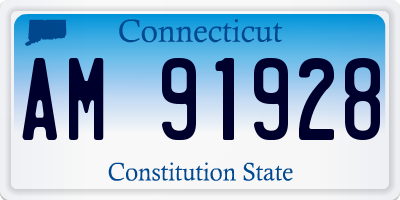CT license plate AM91928