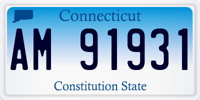 CT license plate AM91931