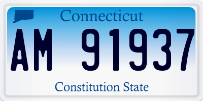 CT license plate AM91937