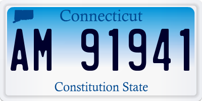 CT license plate AM91941
