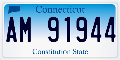 CT license plate AM91944