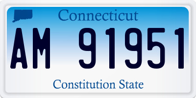 CT license plate AM91951