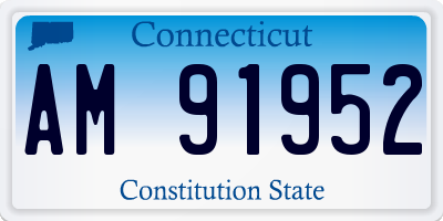 CT license plate AM91952