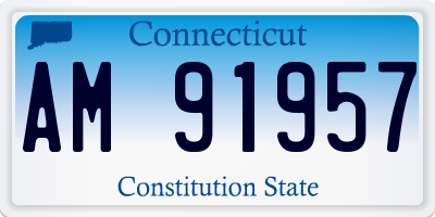 CT license plate AM91957