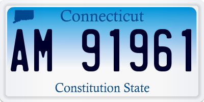 CT license plate AM91961
