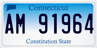CT license plate AM91964
