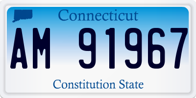 CT license plate AM91967