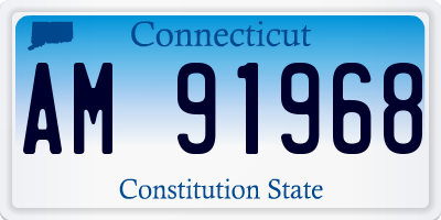 CT license plate AM91968