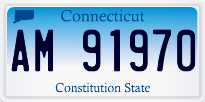 CT license plate AM91970
