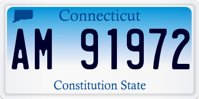 CT license plate AM91972