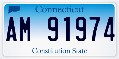CT license plate AM91974