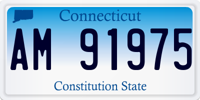 CT license plate AM91975
