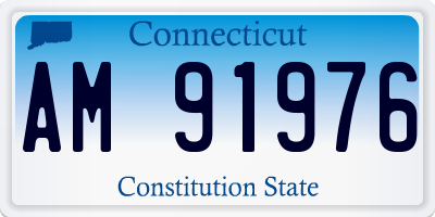 CT license plate AM91976