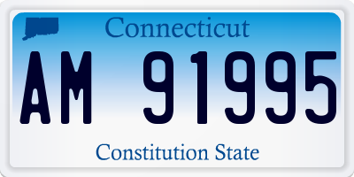 CT license plate AM91995