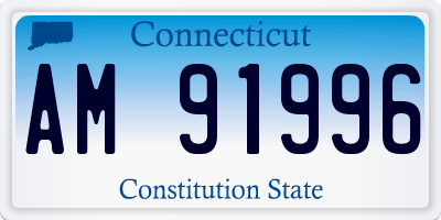 CT license plate AM91996