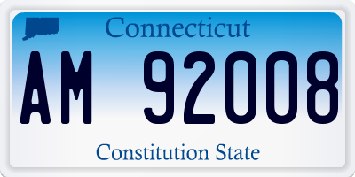CT license plate AM92008