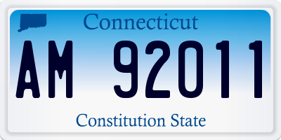 CT license plate AM92011
