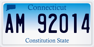 CT license plate AM92014