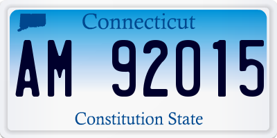CT license plate AM92015