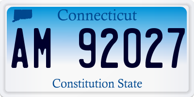 CT license plate AM92027