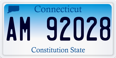 CT license plate AM92028