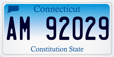 CT license plate AM92029