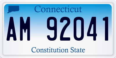 CT license plate AM92041