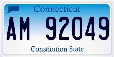 CT license plate AM92049