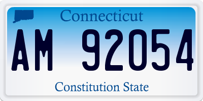 CT license plate AM92054