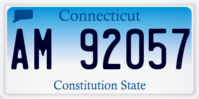 CT license plate AM92057