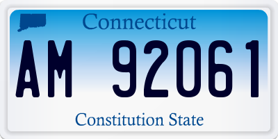 CT license plate AM92061