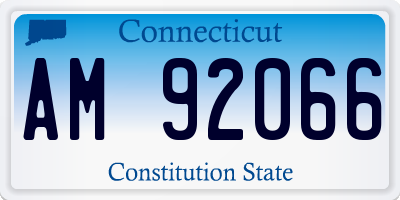 CT license plate AM92066