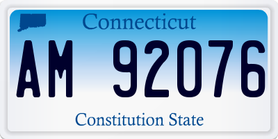 CT license plate AM92076