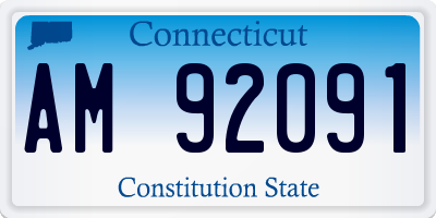 CT license plate AM92091
