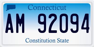 CT license plate AM92094