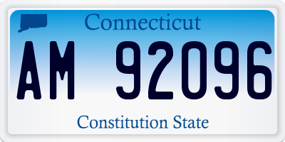 CT license plate AM92096