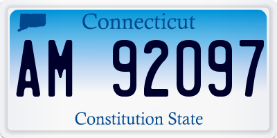 CT license plate AM92097