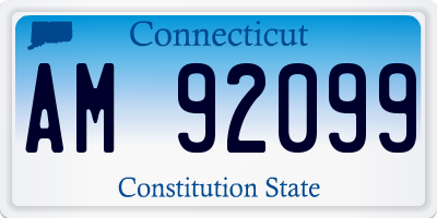 CT license plate AM92099