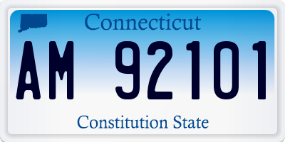 CT license plate AM92101