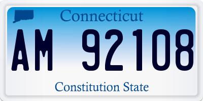 CT license plate AM92108