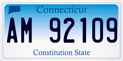 CT license plate AM92109