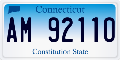 CT license plate AM92110