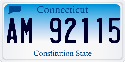 CT license plate AM92115