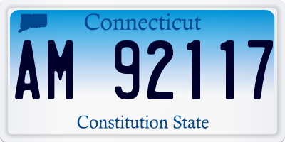 CT license plate AM92117