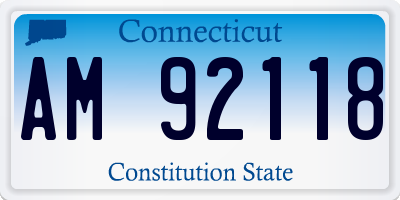CT license plate AM92118