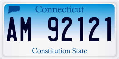 CT license plate AM92121