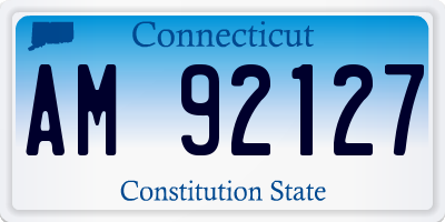 CT license plate AM92127