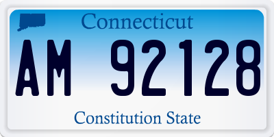 CT license plate AM92128